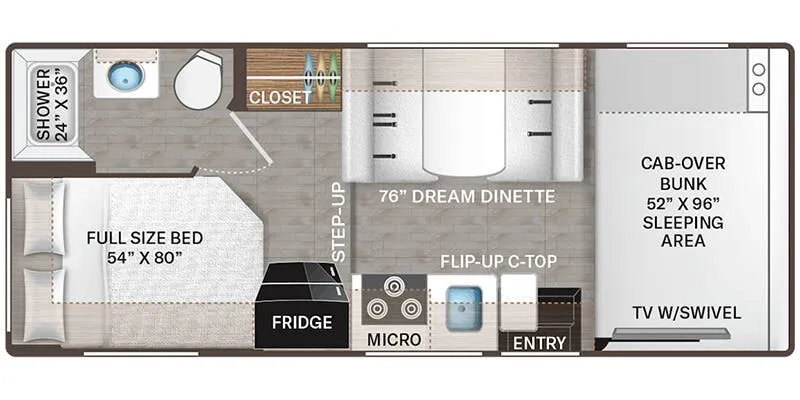 Thor Motor Coach Freedom Eddie Bauer 22EB floor plan