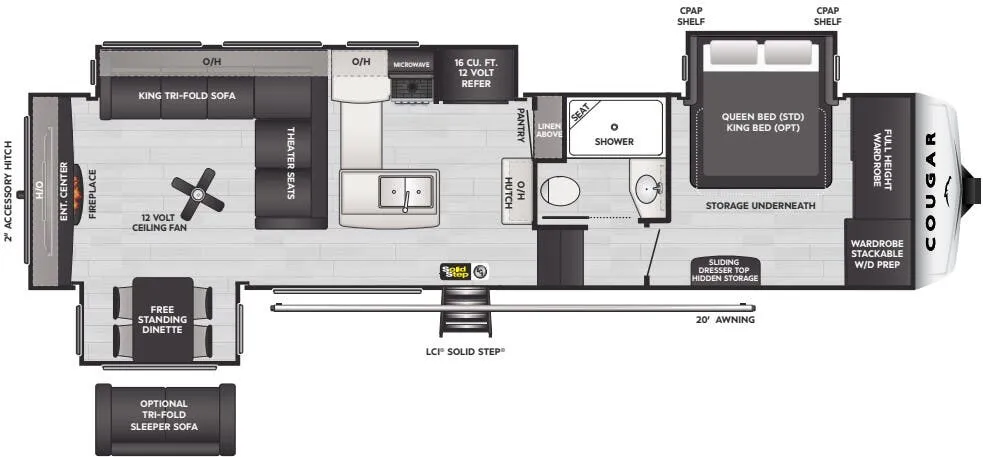 Keystone Cougar 320RDS floor plan