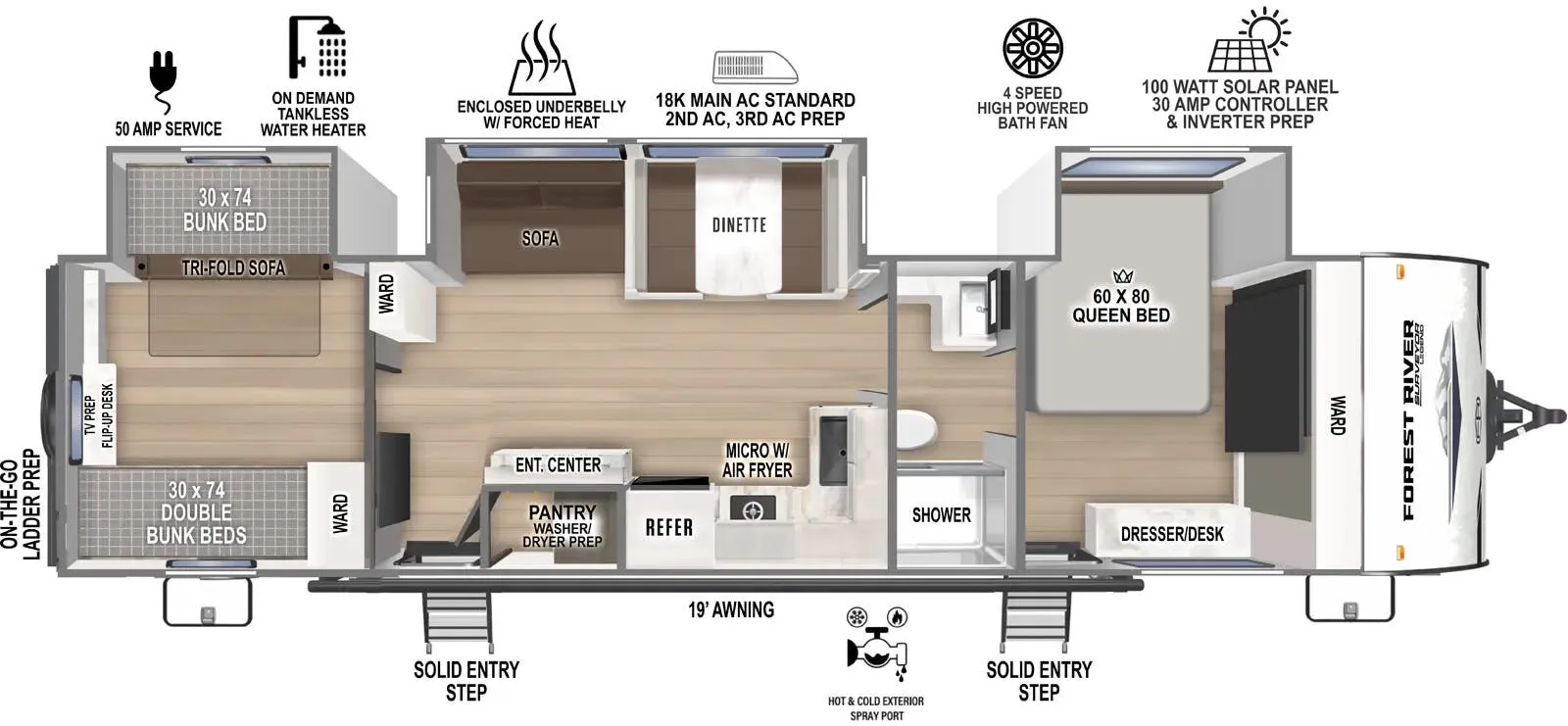 Forest River Surveyor Legend X 34CAMP floor plan
