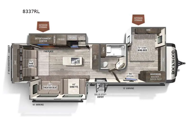 2021 Forest River Rockwood Signature Ultra Lite 8337RL — Floor plan