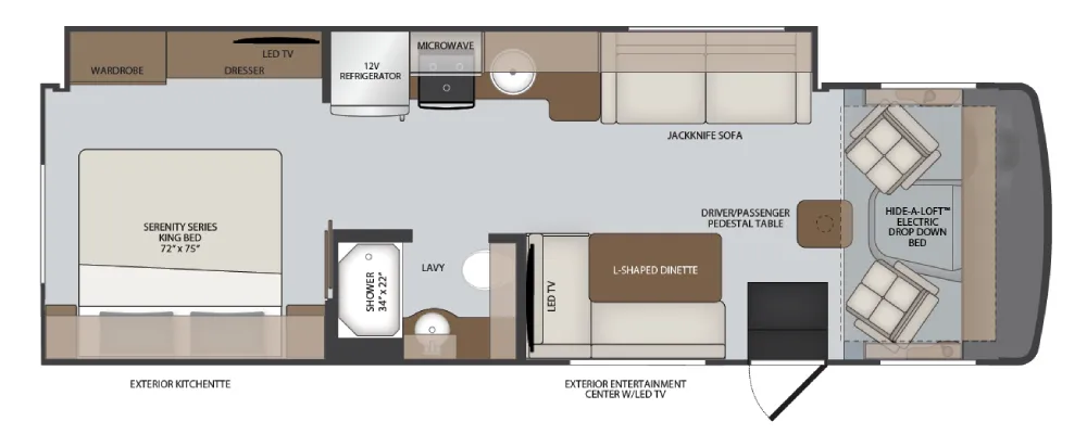 Holiday Rambler Admiral 29M floor plan