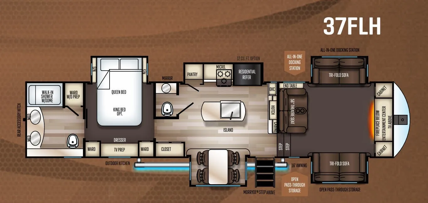 Forest River Sabre 37FLH floor plan