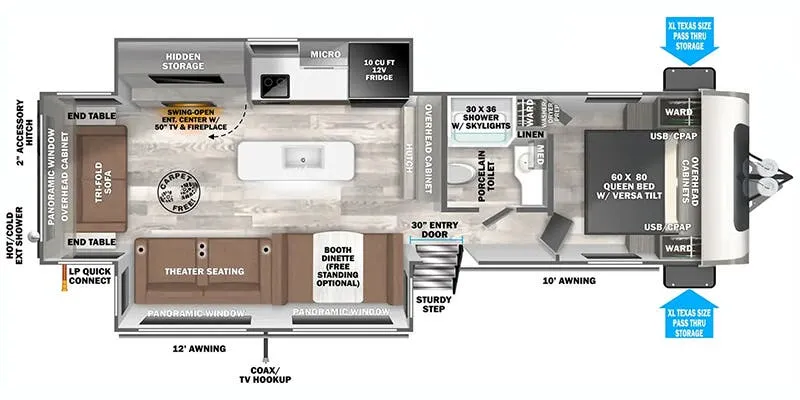 2026 Forest River Salem Hemisphere 271RL floor plan