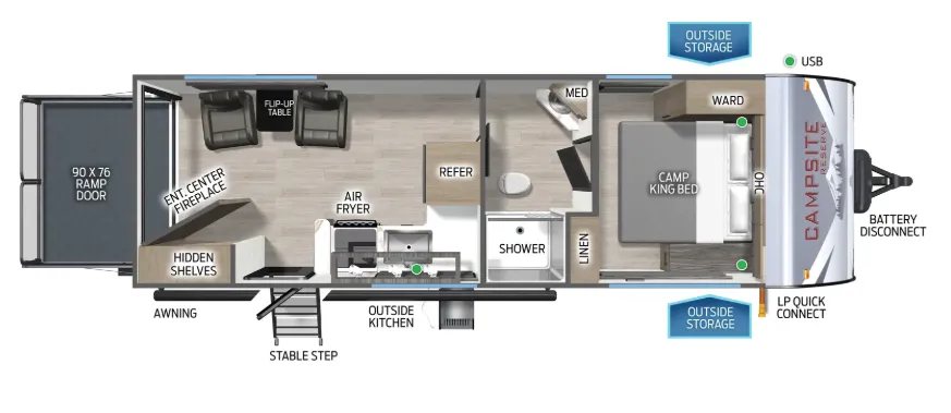 Forest River Campsite Reserve 23TS floor plan