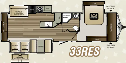 Keystone Cougar XLite 33RES floor plan