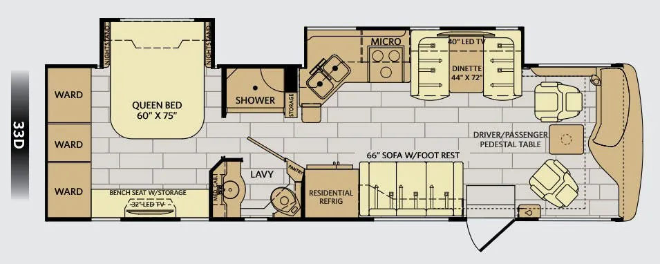 Fleetwood Excursion 33D floor plan
