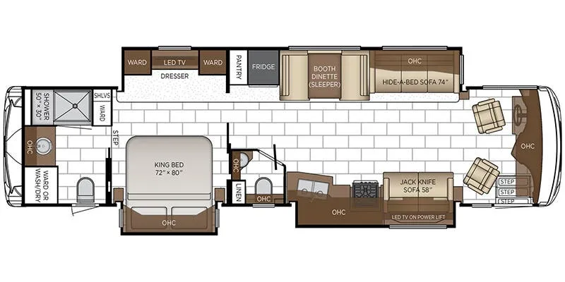 Newmar Ventana 3809 floor plan