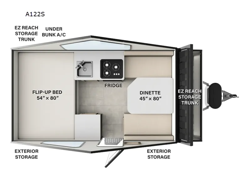 2025 Forest River Rockwood Hard Side Series A122S - Floor plan
