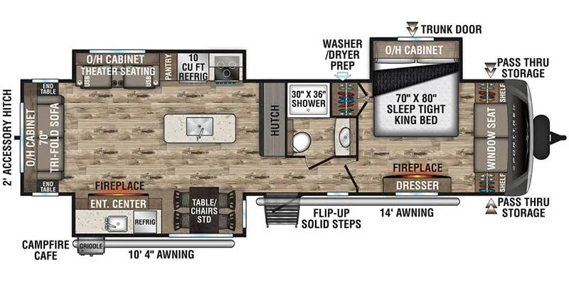 2023 Venture RV SportTrek Touring Edition STT343VIK - Floor plan