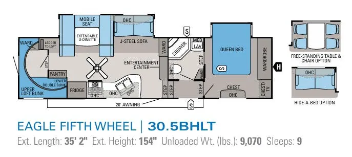 Jayco Eagle 30.5BHLT floor plan