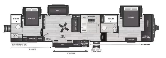 2027 Keystone Montana High Country 391TB floor plan