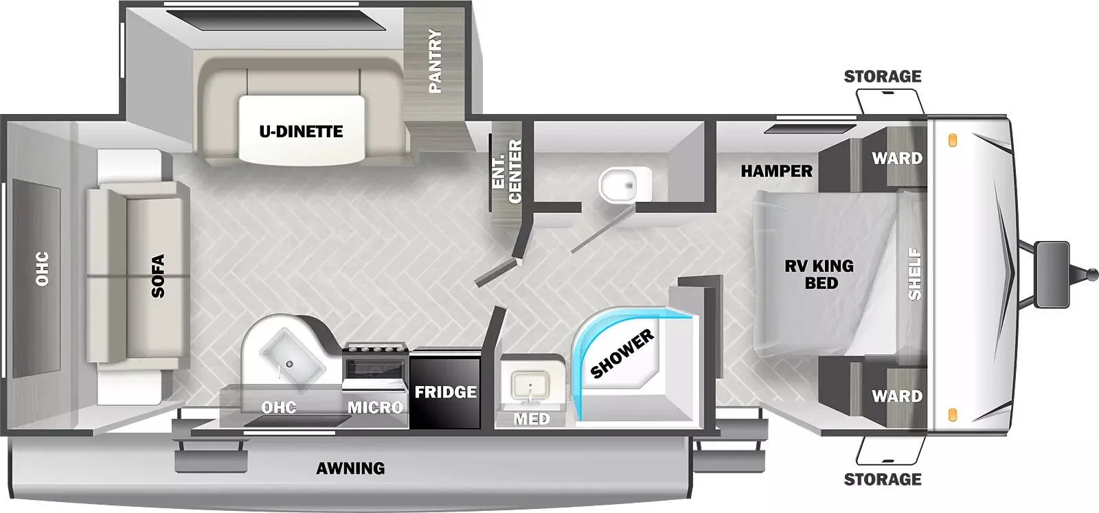Forest River EVO T2460 floor plan