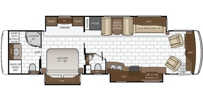 Newmar Kountry Star 3709 floor plan