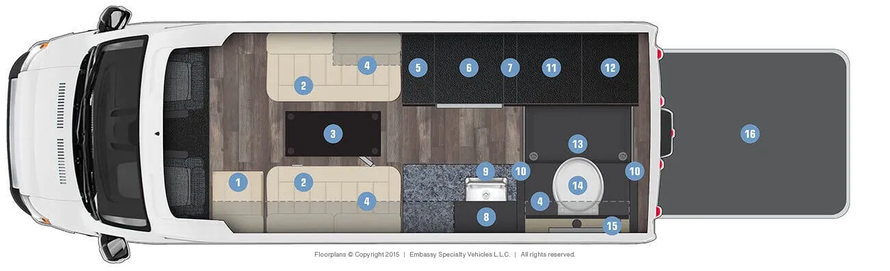 Embassy RV Dolphin S RL floor plan