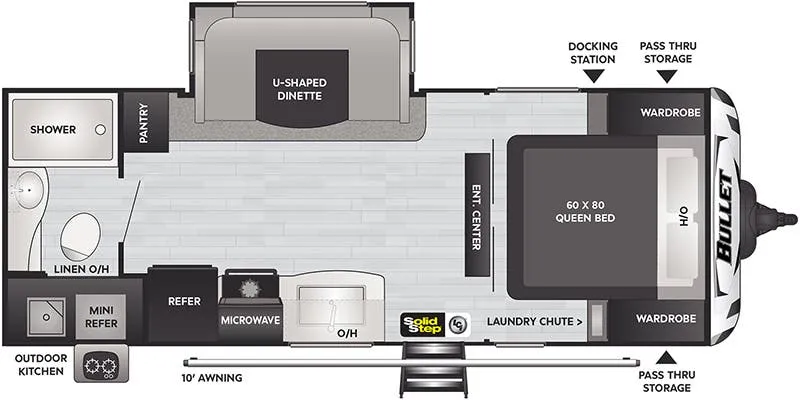 Keystone Bullet 212RBSWE floor plan