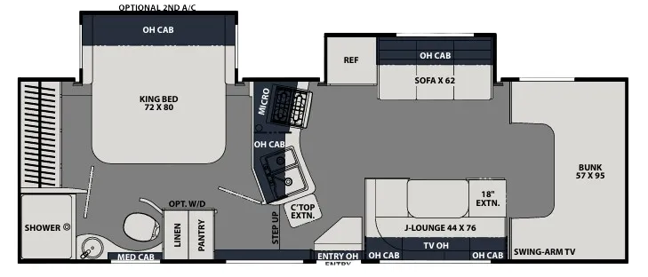 Coachmen Leprechaun Premier 298KB floor plan