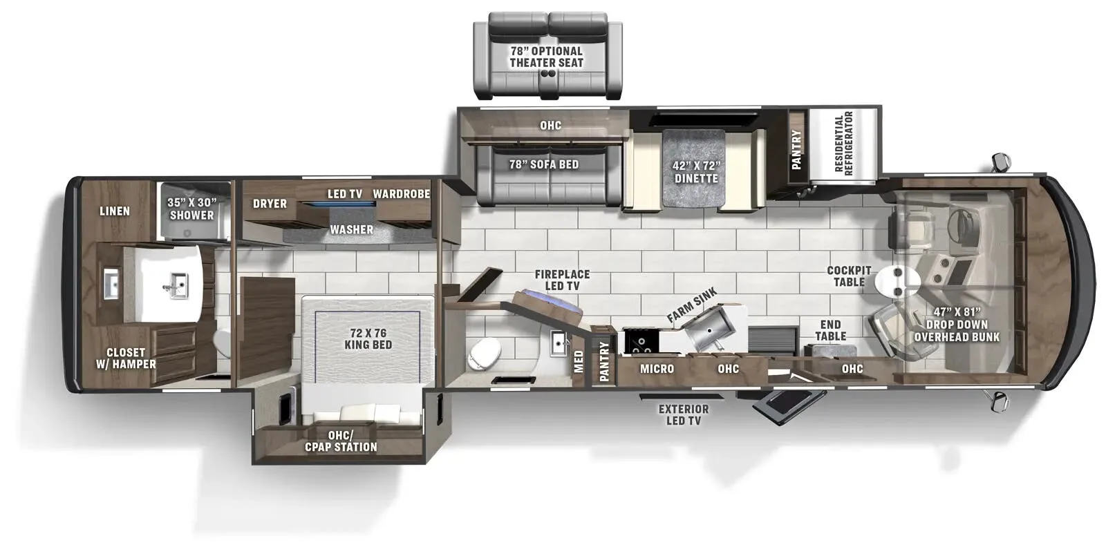 2026 Coachmen Sportscoach 365RB - Floor plan