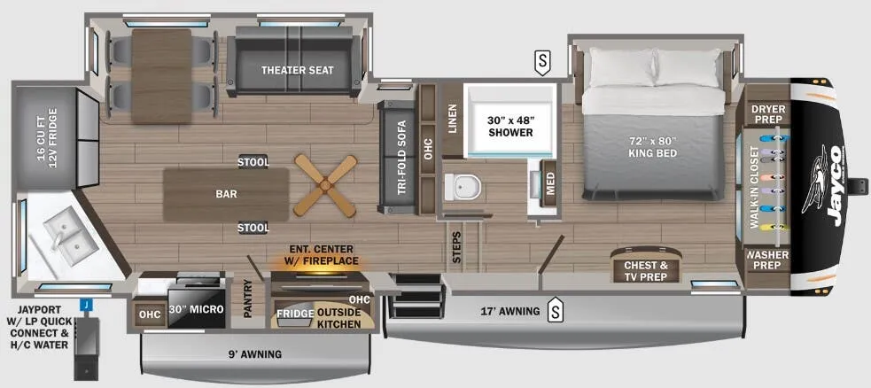 Jayco Eagle 319MLOK floor plan