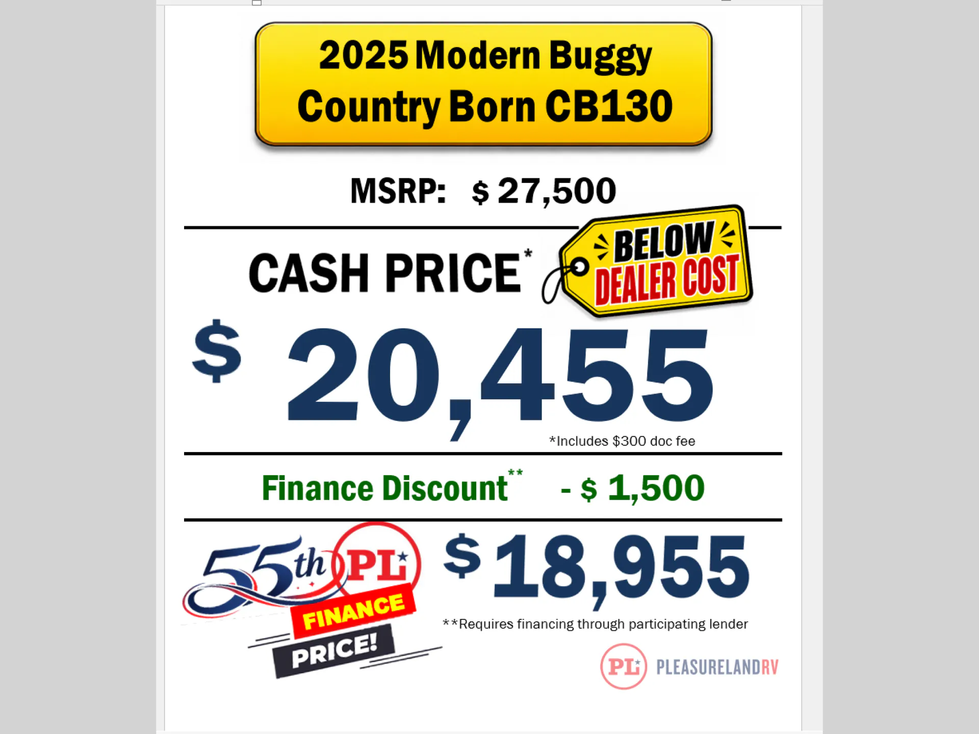 2025 Modern Buggy RV Country Born CB130 - Photo 3