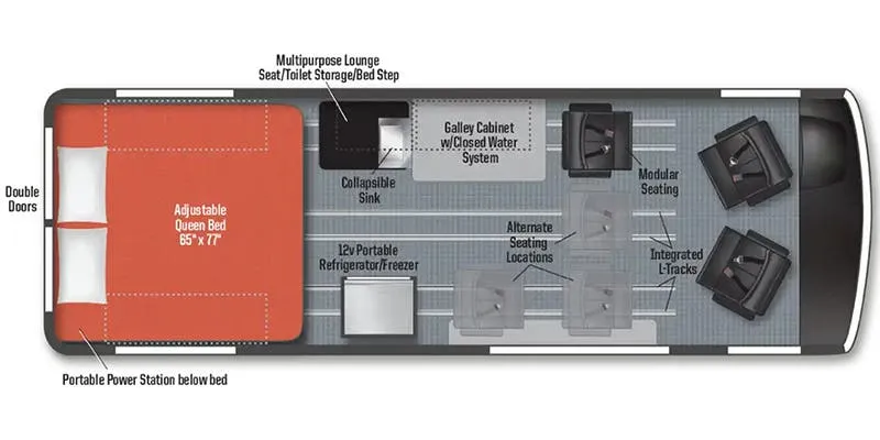 Winnebago Adventure Wagon 70SE floor plan