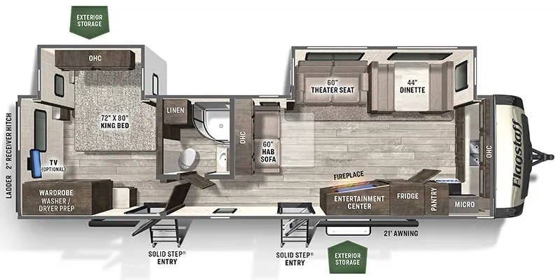2020 Forest River Flagstaff Classic 832CLSB - Floor plan