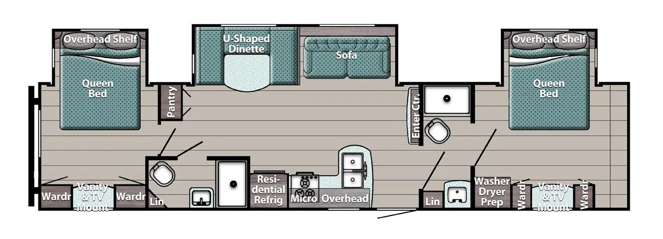 Gulf Stream Trailmaster Lodge 33DBDB floor plan