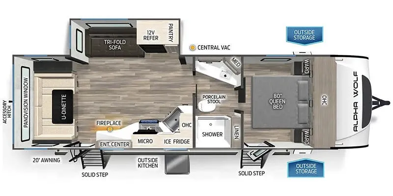 Forest River Cherokee Alpha Wolf 2500RL floor plan