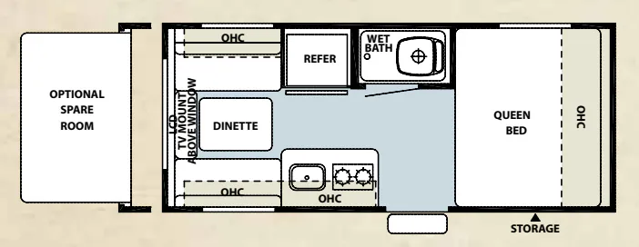 Forest River Cherokee Wolf Pup 17B floor plan