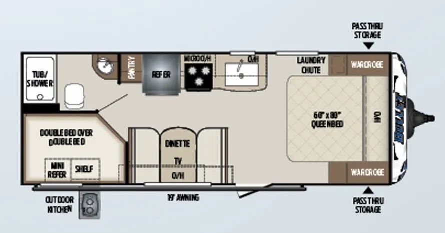 Keystone Bullet 211BHSWE floor plan