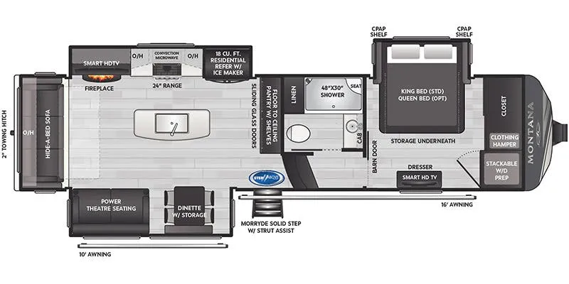 2025 Keystone Montana 3123RL - Floor plan