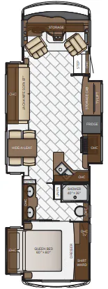 Newmar Bay Star 3414 floor plan