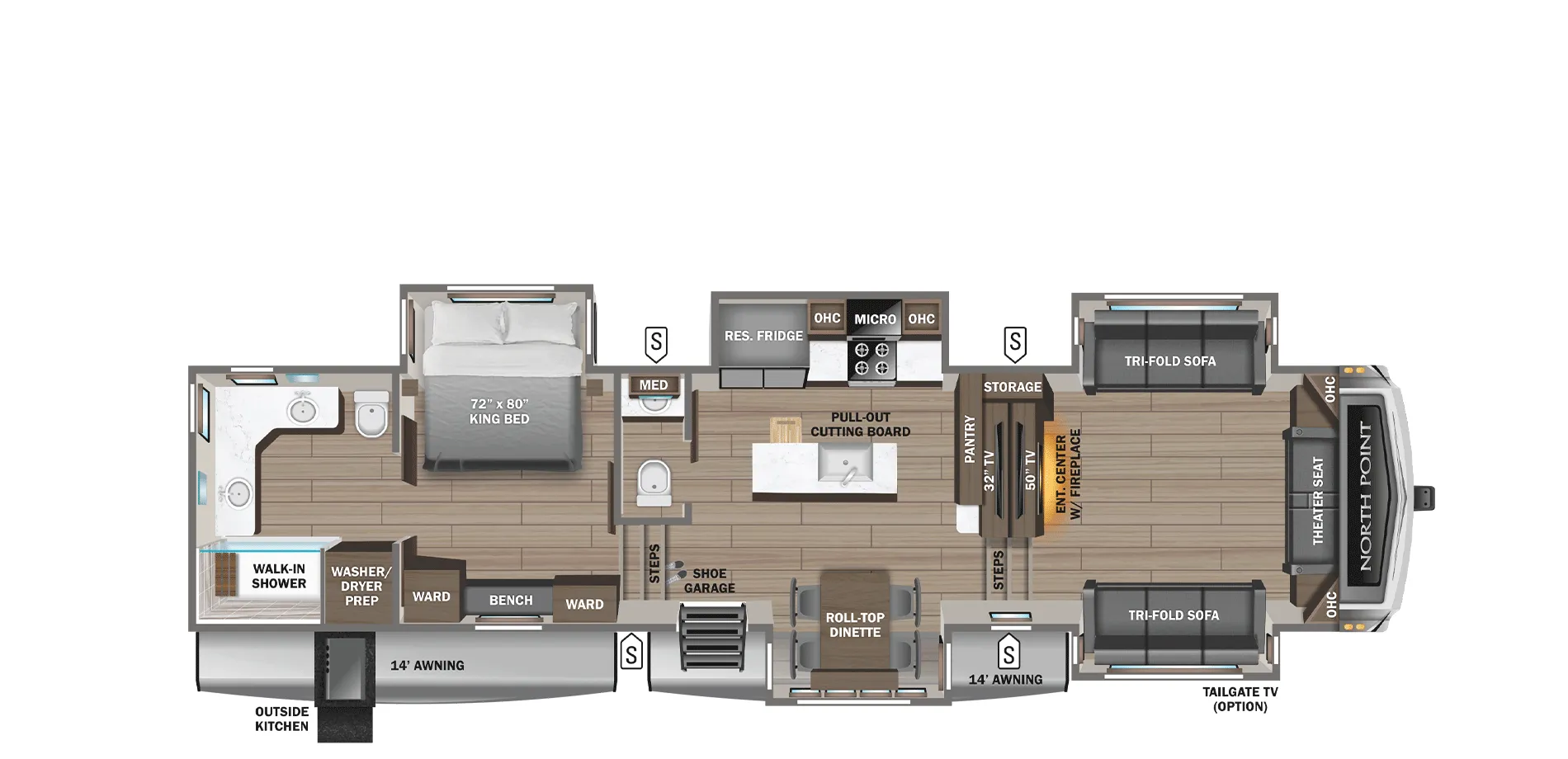 2026 Jayco North Point 382FLRB - Floor plan
