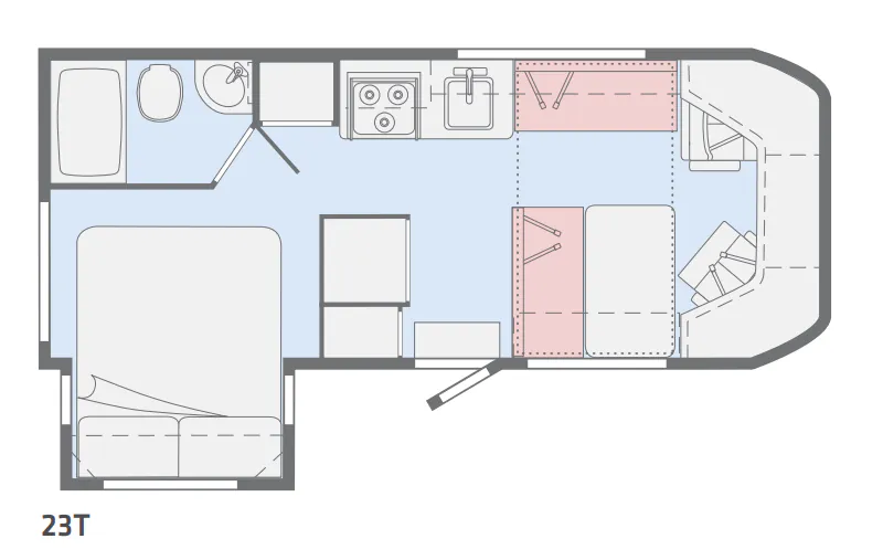 2018 Winnebago Fuse 23T — Floor plan