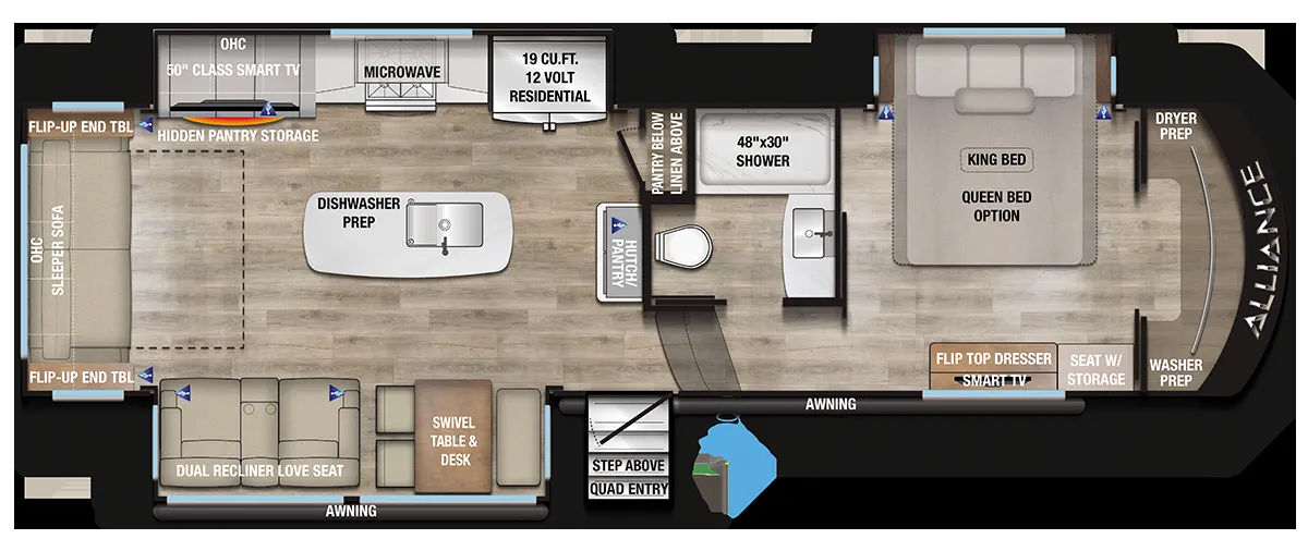Alliance RV Paradigm 310RL floor plan