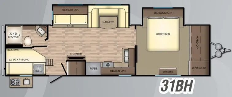 CrossRoads Volante 31BH floor plan