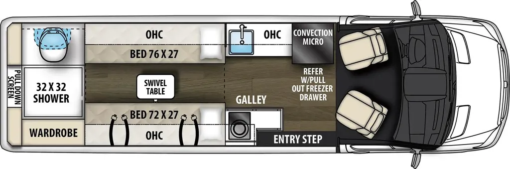 2026 Coachmen Galleria 24RB floor plan