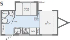 Winnebago Micro Minnie 1808FBS floor plan