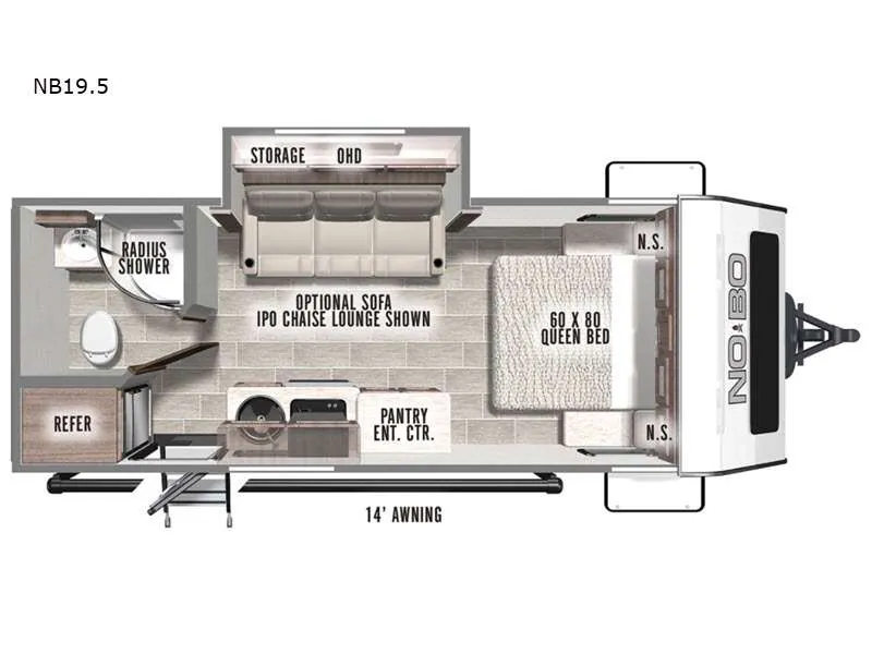2021 Forest River No Boundaries NB19.5 - Floor plan