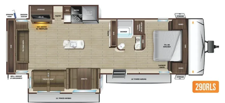 Highland Ridge Open Range Light 290RLS floor plan