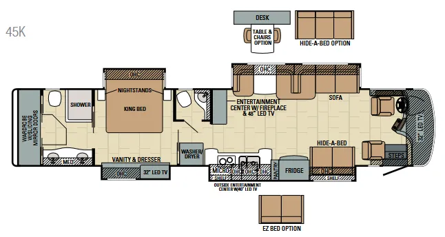 Entegra Coach Cornerstone 45K floor plan