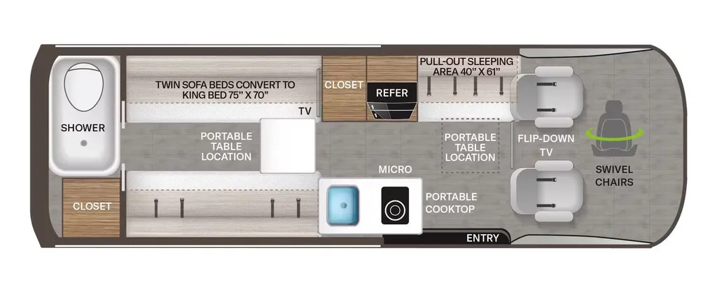 2026 Thor Motor Coach Tranquility 24A floor plan