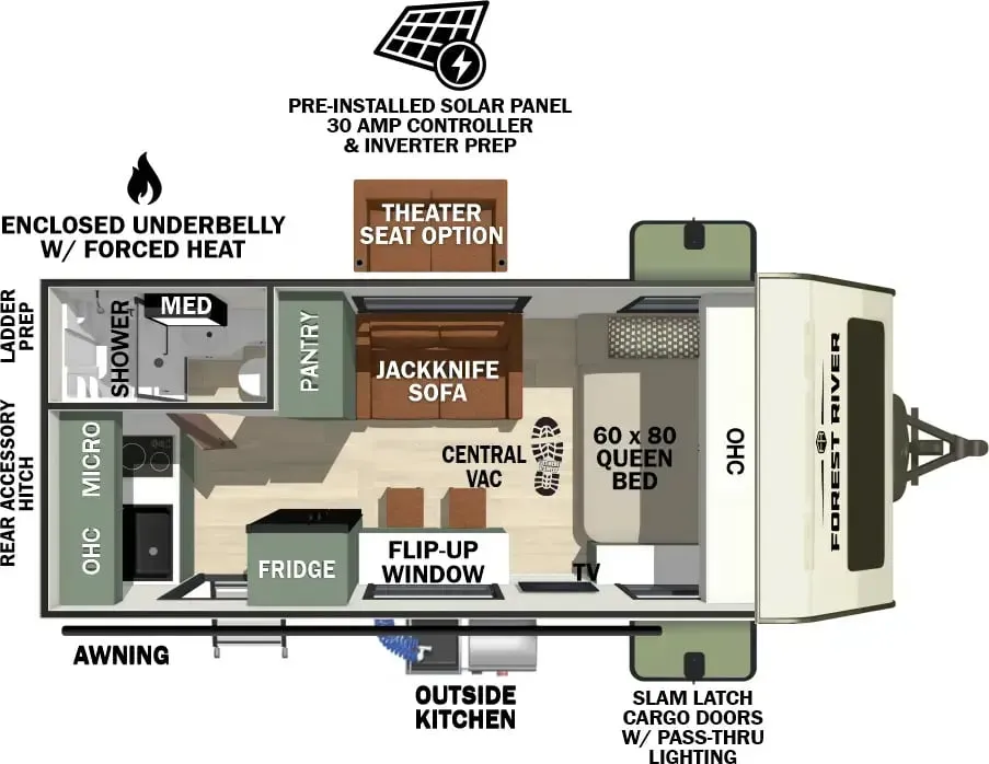 2026 Forest River No Boundaries NB182 floor plan