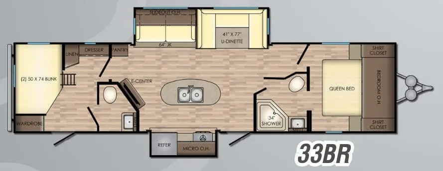 CrossRoads Volante 33BR floor plan