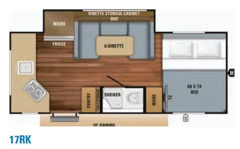 Jayco Hummingbird 17RK floor plan