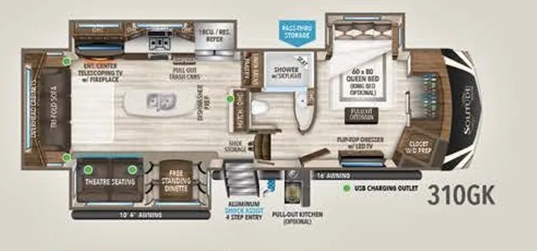Grand Design Solitude 310GK floor plan
