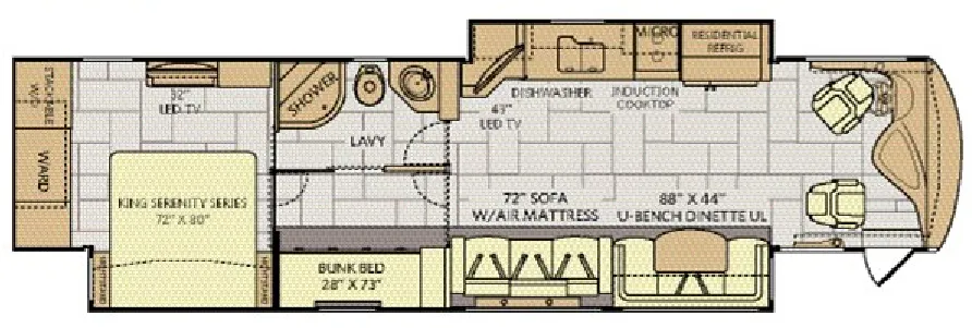Fleetwood Discovery LXE 40G floor plan