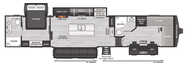 2026 Keystone Montana High Country 397FB - Floor plan