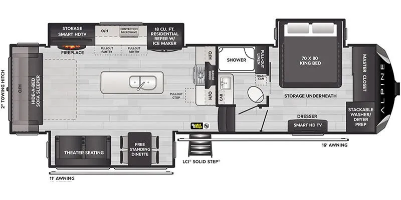 2025 Keystone Alpine 3011CK floor plan