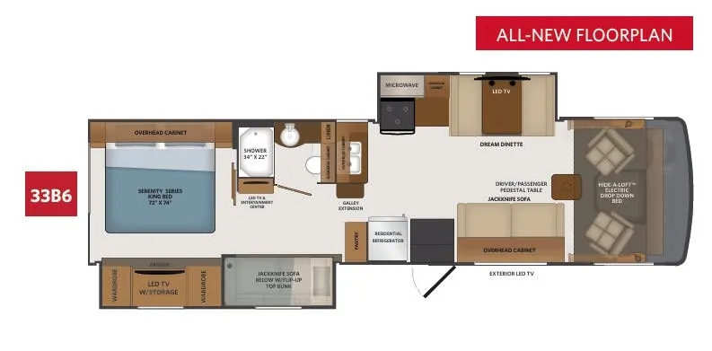 Fleetwood Flair 33B6 floor plan