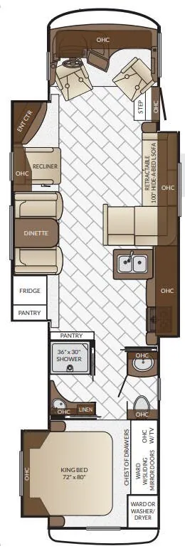 Newmar Canyon Star 3914 floor plan